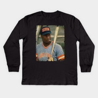 Bo Jackson in Auburn Tigers baseball Kids Long Sleeve T-Shirt